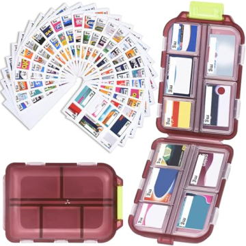 1Pack Medicine Pill Organizer with 189 Labels, 10 Compartments Travel Pill Organizer Pill Box Mini P...