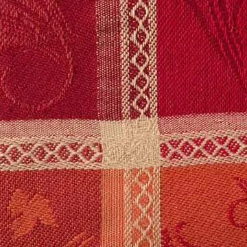 DII Traditional Harvest Wheat Jacquard Collection Table Runner, 14x108, Burnt Orange Pumpkin Vine