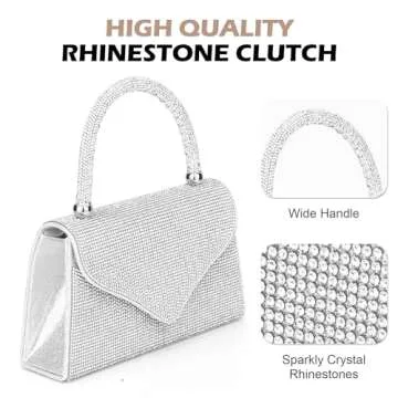 Davmrio Rhinestone Evening Clutch Bag for Ladies