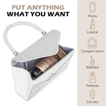 Davmrio Rhinestone Evening Clutch Bag for Ladies