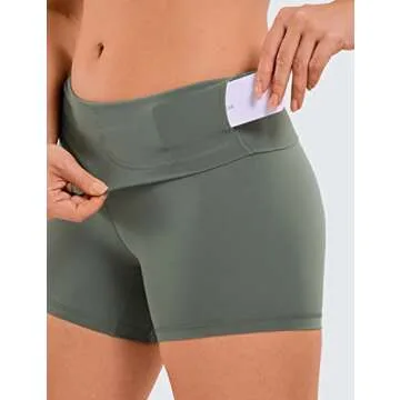 CRZ YOGA Women's Naked Feeling Biker Shorts for Workouts