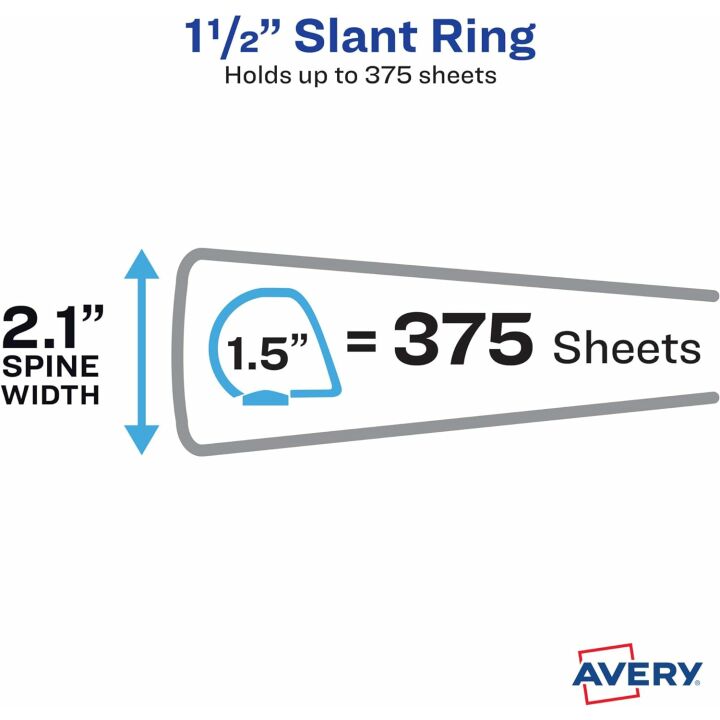 Avery Two-Tone Durable View Binder 1.5 Inch Rings