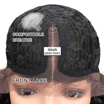 Joedir Lace Front Wigs Ombre Blonde 24" Long Small Curly Wavy Synthetic Wigs For Black Women 130% Density Wigs(TAT6/27/24E)