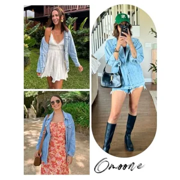 Omoone Women's Oversized Denim Jacket for Ultimate Style