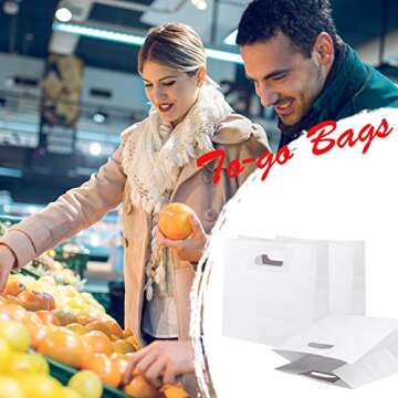 Durable Ronvir White Gift Bags - 100pcs Eco-Friendly