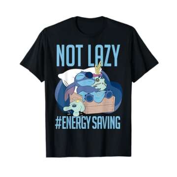 Disney Lilo & Stitch Not Lazy Energy Saving T-Shirt