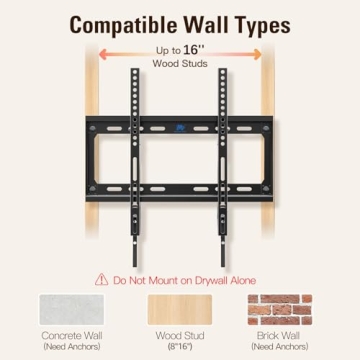 Universal Tilting TV Mount for 26-60 Inch TVs Up to 88 LBS
