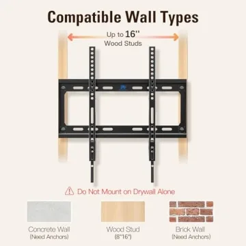 Universal Tilting TV Mount for 26-60 Inch TVs Up to 88 LBS