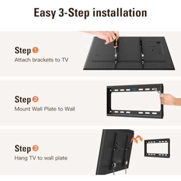 Universal Tilting TV Mount for 26-60 Inch TVs Up to 88 LBS