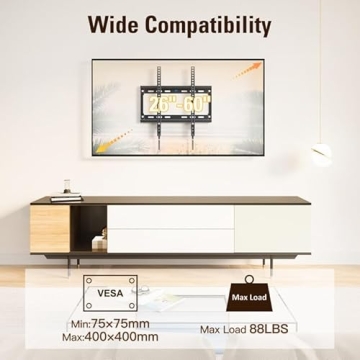 Universal Tilting TV Mount for 26-60 Inch TVs Up to 88 LBS