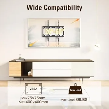 Universal Tilting TV Mount for 26-60 Inch TVs Up to 88 LBS