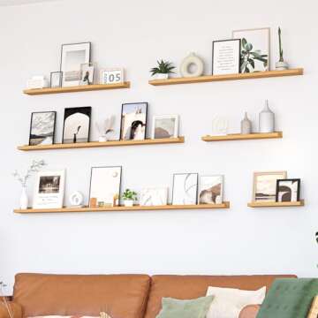 Heimlove Picture Ledge Shelf Set - 56" Floating Shelves