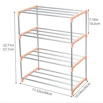 Jucaifu Stackable Small Shoe Rack for Space Saving Storage