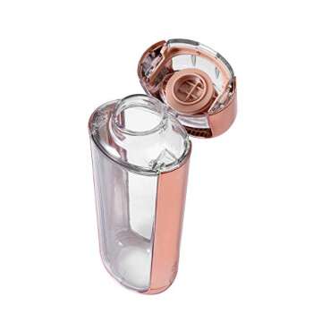 KOR ONE Reusable Water Bottle I 25 Oz I Sustainable & Eco-Friendly I Leak Proof I One Click Cap w/Handle I Wide Mouth I Great for Travel & Workouts | Rose Gold