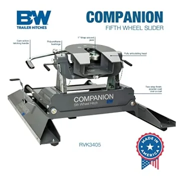 Top B&W Companion Slider Fifth Wheel Hitch for Towing Needs
