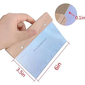 Stainless Steel Pastry Scraper - Dough Bench Scraper Bread Cutter Chopper，1 box