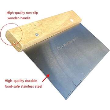 Stainless Steel Pastry Scraper - Dough Bench Scraper Bread Cutter Chopper，1 box