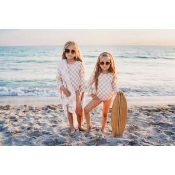 MAYUMMPY Toddler Baby Girls Bikini Beach Swimwear Zipper Swimsuit UPF 50+ Rash Guard One Piece Long ...