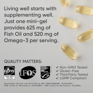 Sports Research Omega-3 Mini-Softgels Easy to Swallow