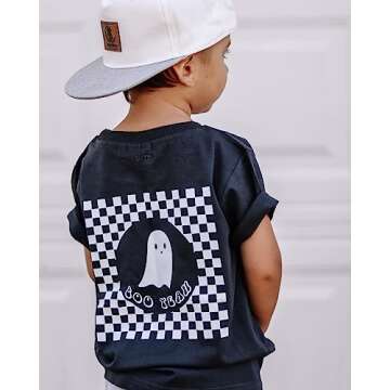 Merqwadd Baby Boy Halloween Sweatsuit Outfits Ghost Boo Sweatshrit Jogger Pants Fall Winter Clothes