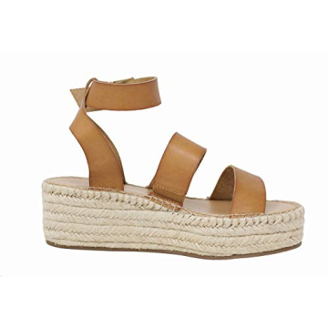 The Drop Women's Listilla Espadrille Flatform Ankle Strap Sandal Wedge, Cognac, 8