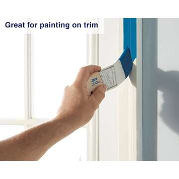 Zibra Palm Pro, Angled Paint Brush with Short Handle for Walls and Trim, 2-inch, Pro Grade for All Paints and Stains