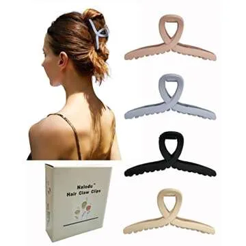 Stylish Nalodu Hair Claw Clips - Perfect for All Hair Types