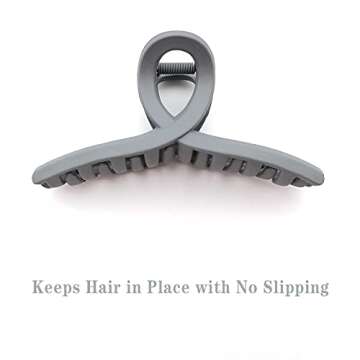 Nalodu 4.3 Inch Hair Claw Clips Large No Slip Big Matte Jaw Butterfly Clip for Thin Fine Thick Hair Women, 4 Pack