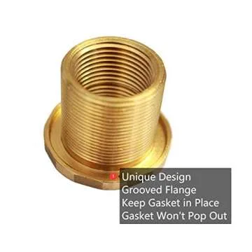 RAINPAL RBS022 Brass Rain Barrel Spigot(3/4" Quarter Turn Ball Valve w/ Bulkhead Fitting and Thread Tape)