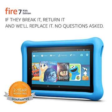 Fire 7 Kids Edition Tablet, 7" Display, 16 GB, Blue Kid-Proof Case - (Previous Generation - 7th)