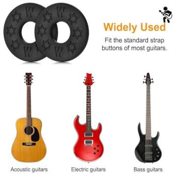 16PCS Guitar Strap Blocks for Secure Guitar Playing