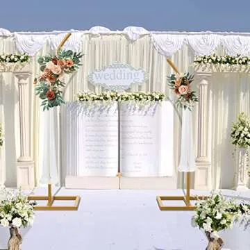 Elegant Wedding Arch Backdrop Stand with Balloon Sets