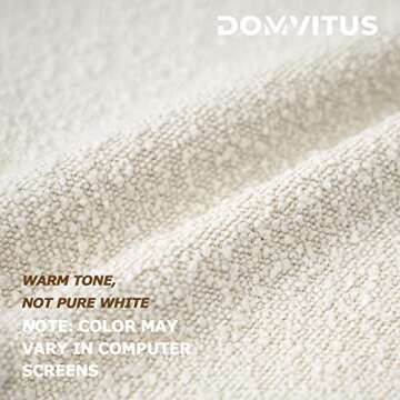 DOMVITUS Boucle Pillow Covers 24x24 Luxury Throw Pillow Covers Decorative Pillows for Bed Sofa Pillows for Living Room Accent Couch Pillows Soft Cushion Case, 1PC, Ivory