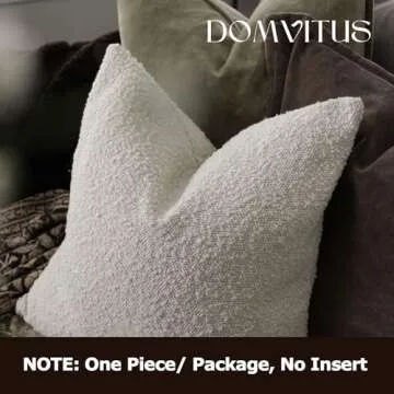 DOMVITUS Boucle Pillow Covers Luxury Soft Cushion Cases