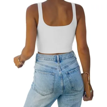 Versatile REORIA Women’s Seamless Cropped Tank Top in Various Colors
