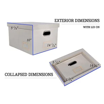 Decorative Fabric File Storage Box with Intelligent Rail