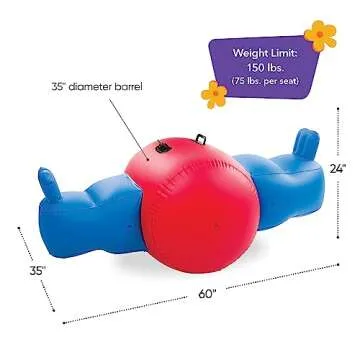 Hearthsong Inflatable Seesaw Rocker for Two - Outdoor Fun