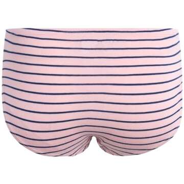 Life is Good Women's Bikini Underwear – 3 Pack Soft Stretch Bikini Briefs for Women - Breathable Casual Womens Panties (S-XL), Size Large, Pink StripeGreyBlue