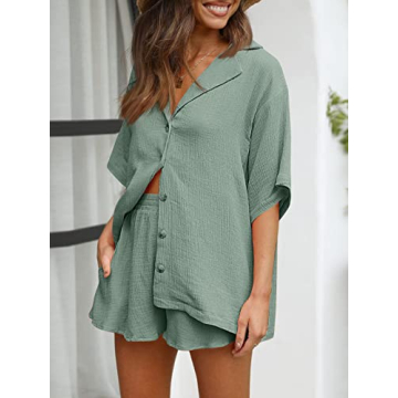 AUTOMET Women's Oversized 2 Piece Lounge Set for Spring