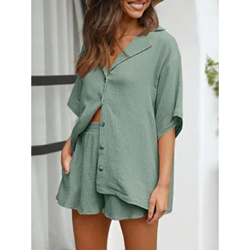 AUTOMET Women's Oversized 2 Piece Lounge Set for Spring