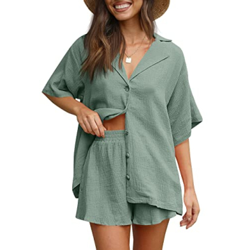 AUTOMET Women's Oversized 2 Piece Lounge Set for Spring