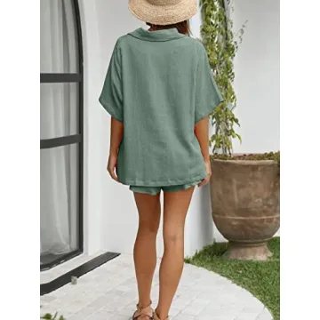 AUTOMET Women's Oversized 2 Piece Lounge Set for Spring