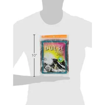 Dulse Flakes - Certified Organic- Sea Vegetables, washed, Pure Vegan- Maine Coast 4oz. (Pack OF 2)