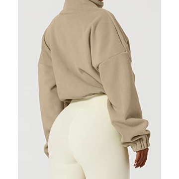 Stylish QINSEN Cropped Fleece Jacket for Winter Wear