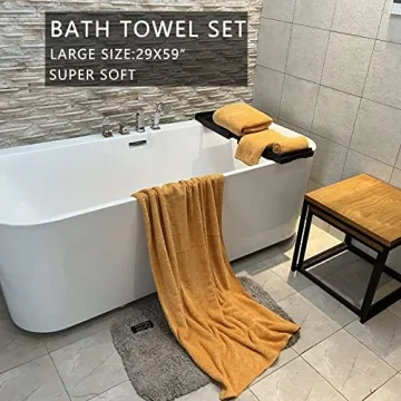 YTYC Extra Large Bath Towels Set - 6 Quick Dry Microfiber