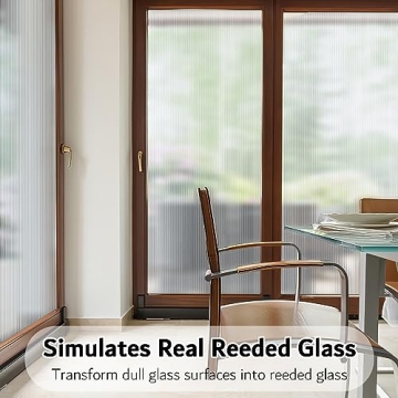 VELIMAX Reeded Glass Window Film for Enhanced Privacy and Style