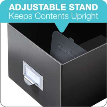 Globe-Weis/Pendaflex Fiberboard Index Card Storage Box, 3 x 5 Inches, Solid Black (3X5BLA)