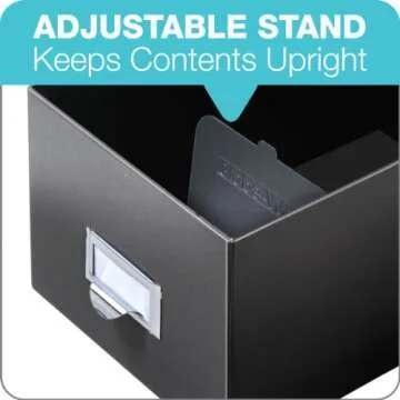 Globe-Weis/Pendaflex Fiberboard Index Card Storage Box, 3 x 5 Inches, Solid Black (3X5BLA)