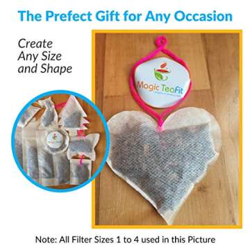 Modern Tea Filter Bags, Disposable Tea Infuser, Size 1, Set of 200 Filters - 2 Boxes - Heat Sealable, Natural, Easy to Use Anywhere, No Cleanup – Perfect for Teas, Coffee & Herbs - from Magic Teafit