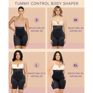 SHAPELLX Body Suit Tummy Control Shapewear High Waisted Body Shaper Shorts Shapewear for Women Tummy Control Slip Shorts Butt Lifting Shapewear Higher Power Shorts (Brown, X-Large)